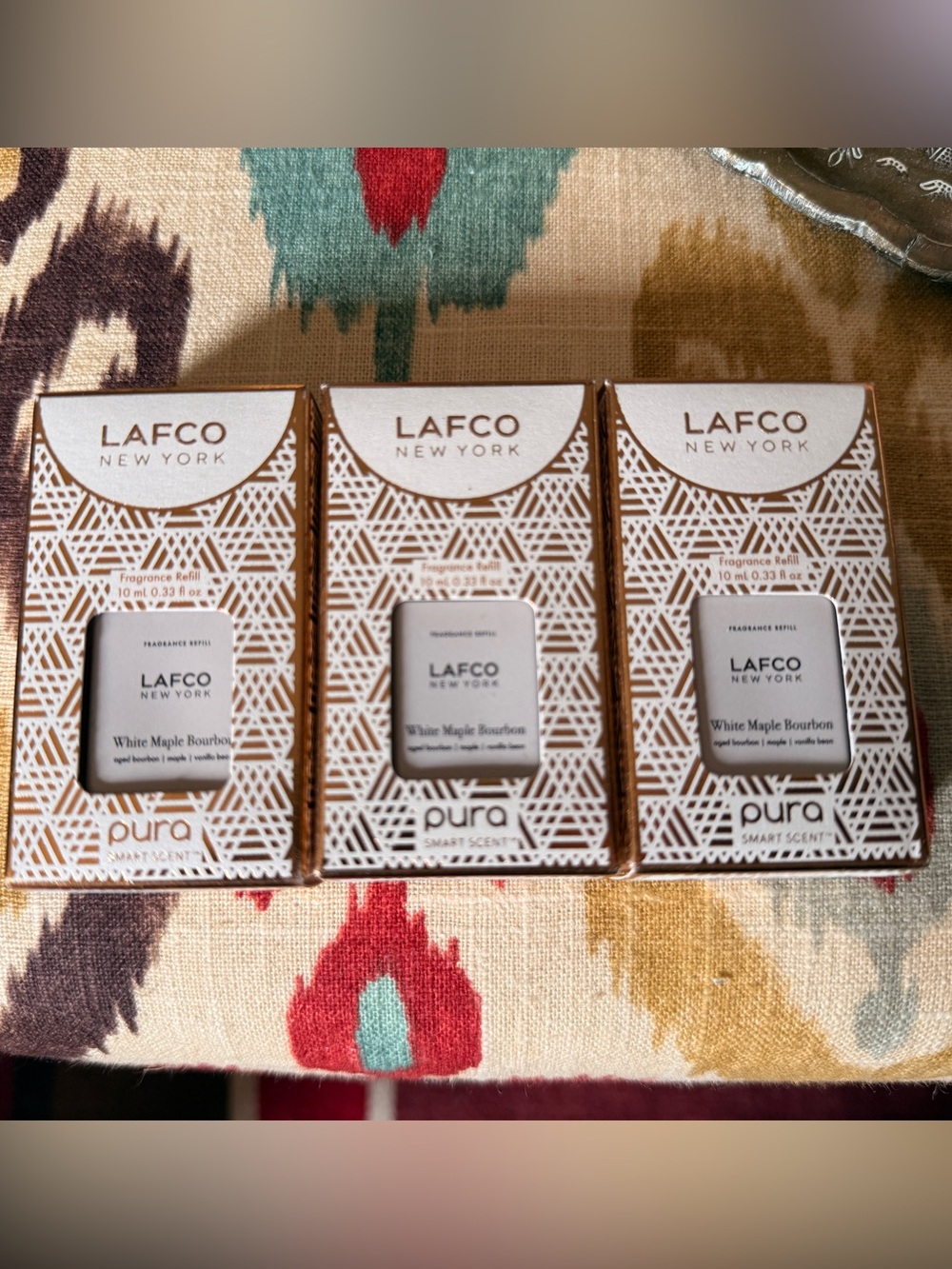 PURA LAFCO White Maple Bourbon Fragrance Refills Set of 3